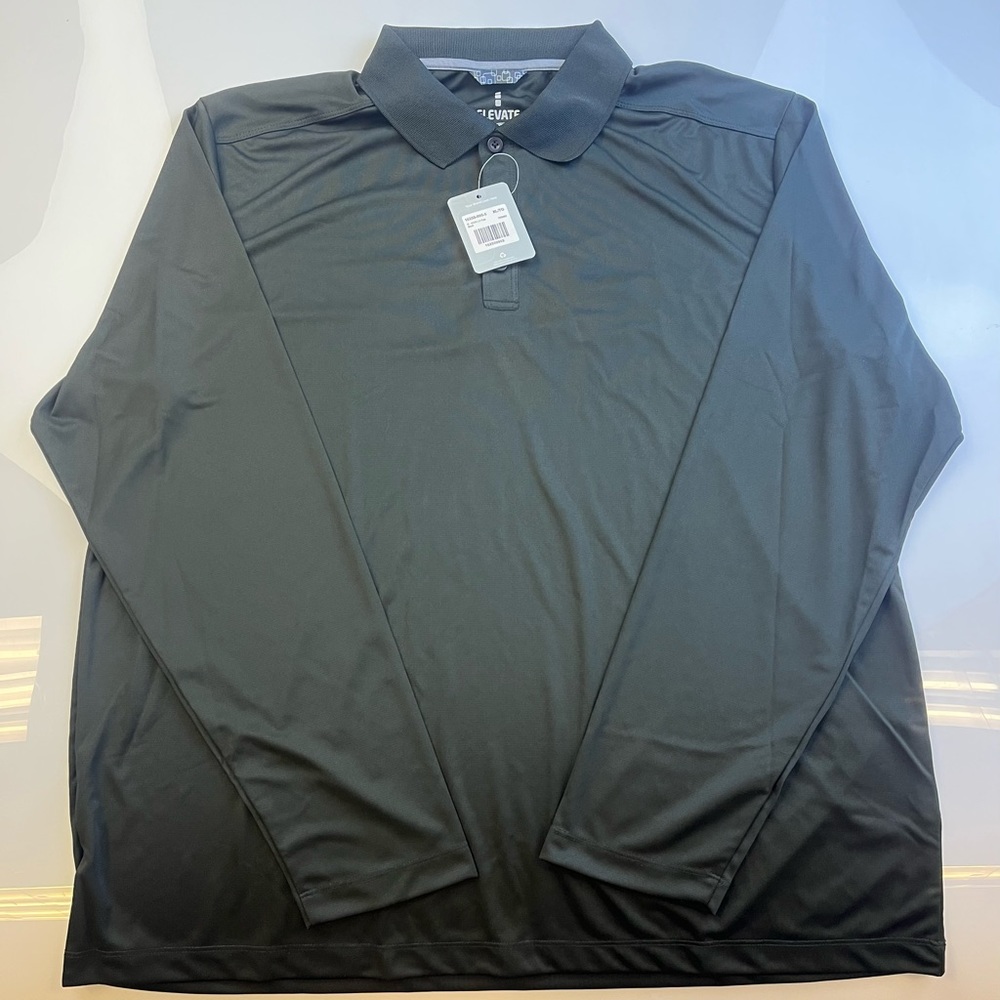 Elevate M-MORI Long Sleeve Polo black R77